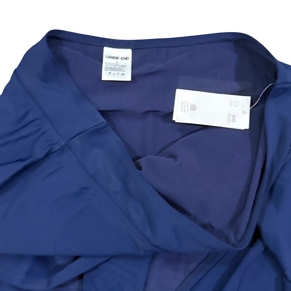 Lands End Navy Blue Swim Skirt with Built-in Brief UPF 50 size XL NEW - Picture 3 of 4
